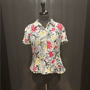 Oscar De La Renta Vintage 90’s floral button down.